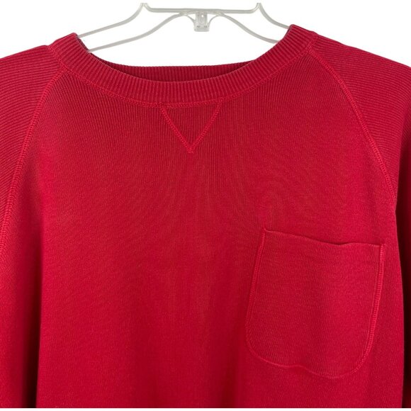 Eddie Bauer Red Cotton Long Sleeve Womens Sweater Size L - Picture 3 of 6